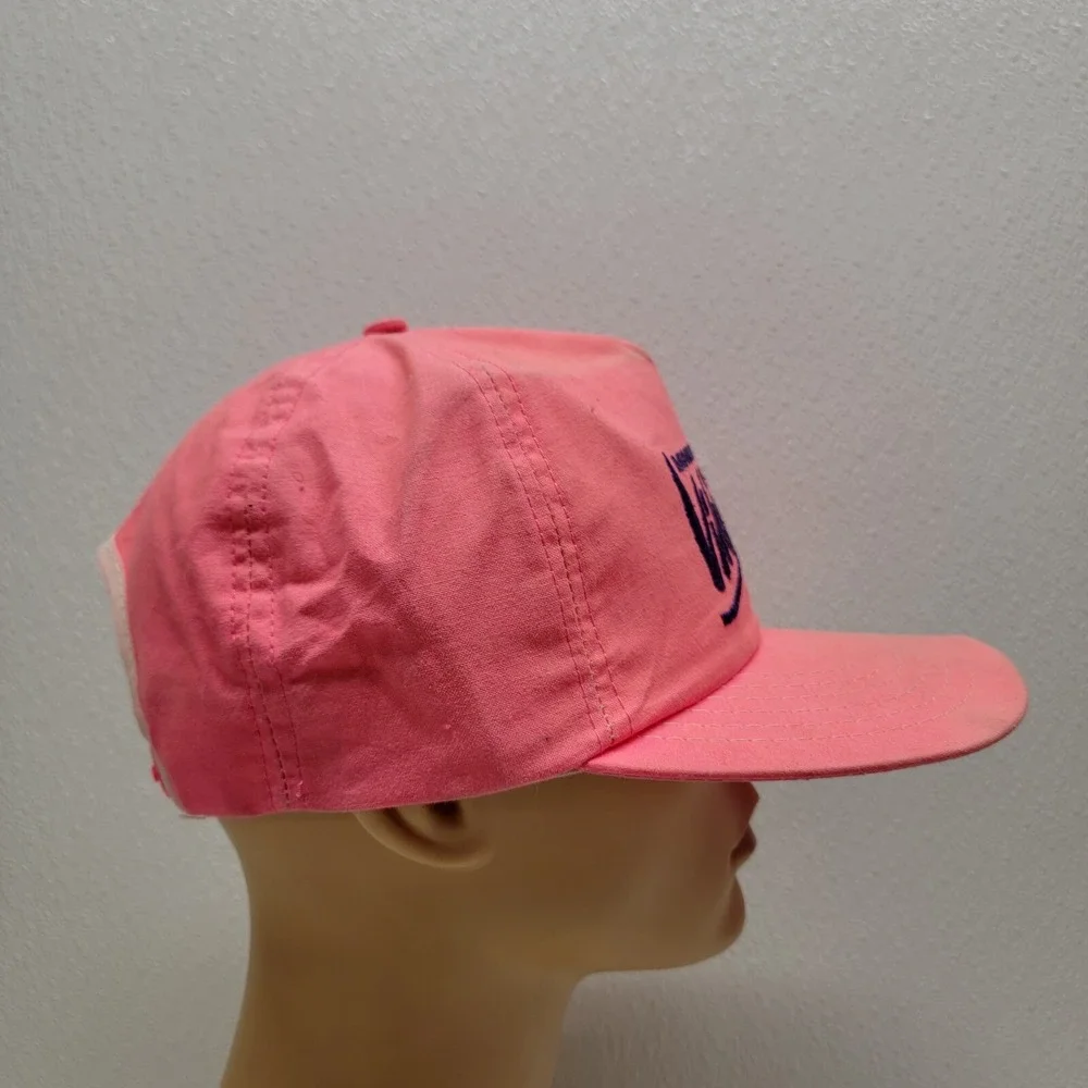 Vintage New Era NFL Minnesota Vikings Neon Pink Nylon Script Snapback Hat